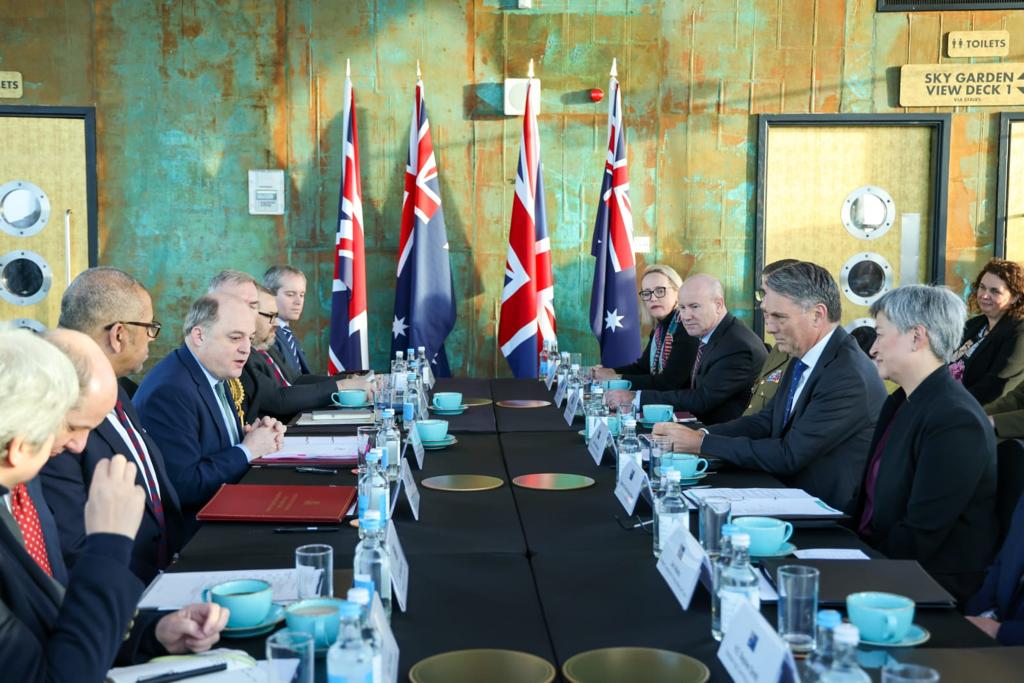 Ministry of Defence 🇬🇧 (@DefenceHQ) on Twitter photo 2023-02-02 14:26:12 🇬🇧 & 🇦🇺 are close defence partners and longstanding allies. Defence Secretary @BWallaceMP & Foreign Secretary @JamesCleverly met with @RichardMarlesMP & @SenatorWong today and discussed ongoing support for Ukraine🇺🇦, defending global security, & our shared commitment to AUKUS. 🇬🇧 & 🇦🇺 are close defence partners and longstanding allies. Defence Secretary @BWallaceMP & Foreign Secretary @JamesCleverly met with @RichardMarlesMP & @SenatorWong today and discussed ongoing support for Ukraine🇺🇦, defending global security, & our shared commitment to AUKUS.