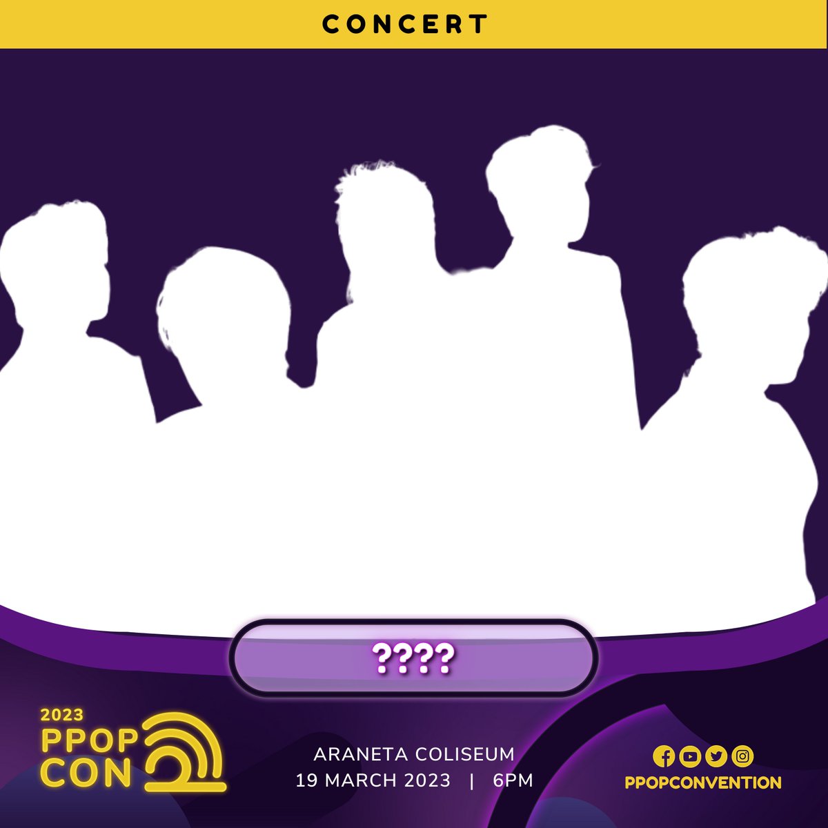 PPOPCONVENTION's tweet photo. Our final concert artists unveils this afternoon! Who could they be? 🤔

🇵🇭📖
♀️❤️‍🔥
💙 

You can count on #PPOPCON2023 to gather the whole P-Pop community – fans and artists, TOGETHER! 🤝 10% off applies for a LIMITED TIME only! https://t.co/r4JWBJWC7q