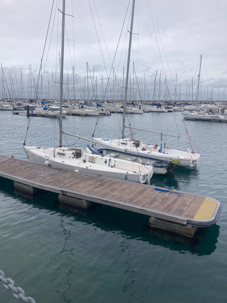 IrelandSailing's tweet photo. First of the J80 boats getting lifted into the water today! Exciting times ahead! #boats #j80s #keelboat #sailing https://t.co/G8ja9bTG4X