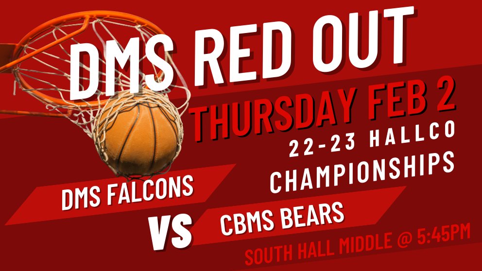 Can't wait for the big game this afternoon! If you will be coming to support our Falcons, be sure to wear RED!