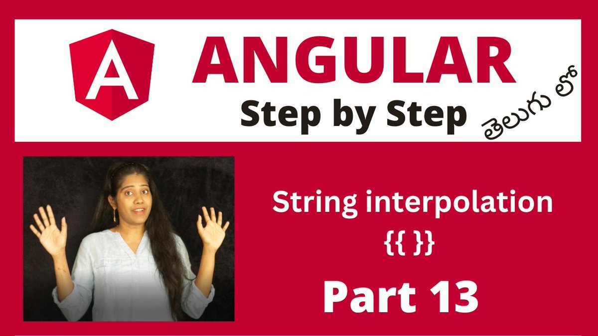 WebmobileZ's tweet image. What is string interpolation?
Learn angular 12 step by step process in telugu.
Learn Here: youtu.be/DM-oyz8huy8
#Angular #LearnAngular #webmobilez #AngularJS #angulardevelopment #appdevelopment #string #stringinterpolation #thursdaymorning #ThursdayMotivation