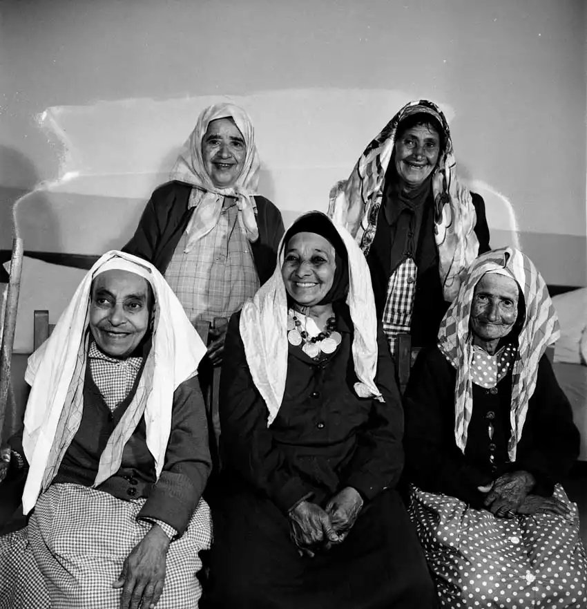 BluntBlackJew's tweet photo. Jewish women from North Africa smile while they reside at a retirement home. Israel, 1964. (JDC Archives) https://t.co/0ejSAlLkbu