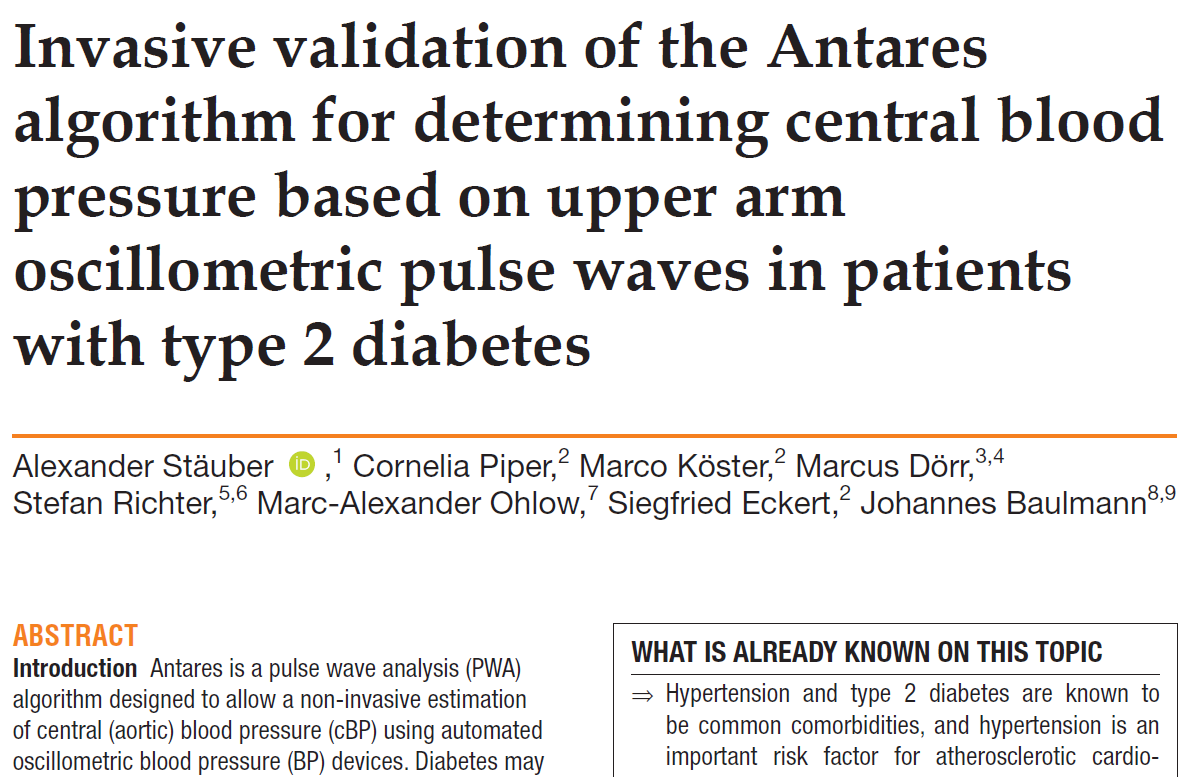 RedwaveMedical's tweet photo. Exciting news in medical research! A new study has validated the Antares #algorithm for determining central blood pressure in patients with type 2 #diabetes. 
👉 Read the full article here: https://t.co/UC4Nvz0cHj https://t.co/R2ho1nqjeC