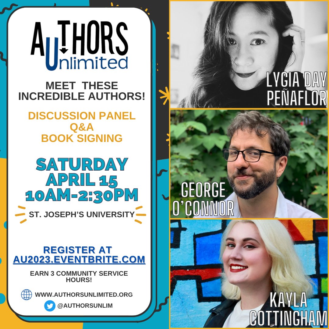 AuthorsUnlim's tweet photo. Authors Unlimited registration is open! https://t.co/fI1HIuxAX4 🎉

🖤@lygiaday 
⚡️@GeorgetheMighty 
🧟@peculiaritea https://t.co/9Xd1QuKVGF