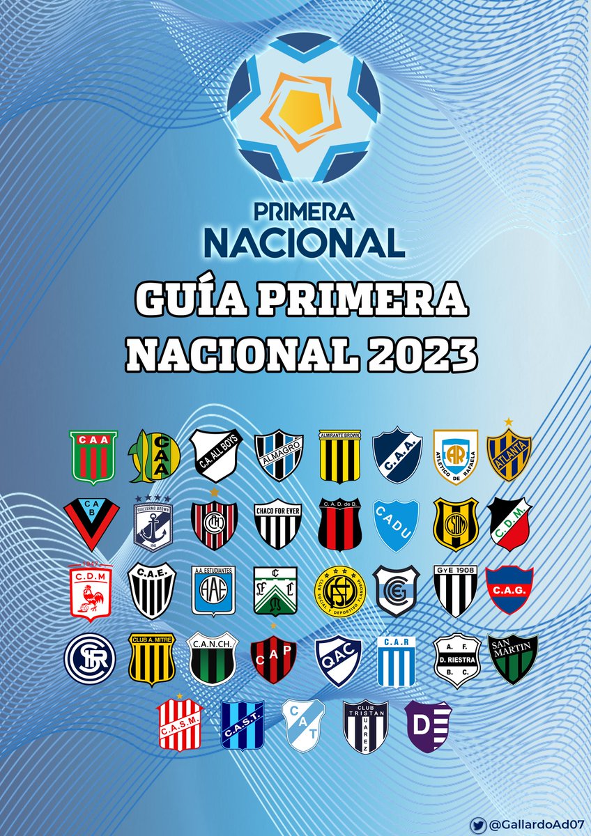 🚨 Después de casi un mes de laburo llega LA GUÍA DE LA #PrimeraNacional 2023.

📌 La ficha de cada uno de los 37 equipos, datos históricos y más info en casi 50 páginas.

🔗 SE DESCARGA POR ACÁ ⬇️
drive.google.com/file/d/1Ztib8O…

🙌 Se agradece la difusión para que llegue a más gente