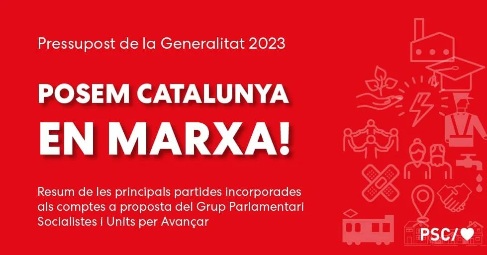 PSCRIPOLLET's tweet photo. 🌹Posem Catalunya en marxa amb l'acord pels pressupostos de la Generalitat.
🙌🏻Millorem la sanitat, l'educació i la seguretat, entre altres sectors.
#Ripollet
#pscripollet https://t.co/e5TTaoAxHg