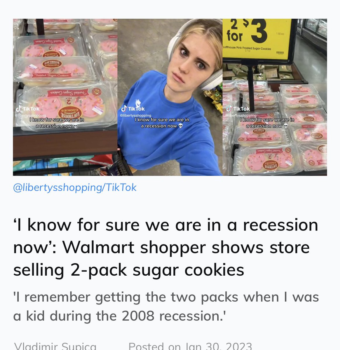 SincerelySteppi's tweet photo. Baby, that’s #Kroger, this is how we know you’ve never been in a recession. 😂😂😂 https://t.co/y6ct12XinD
