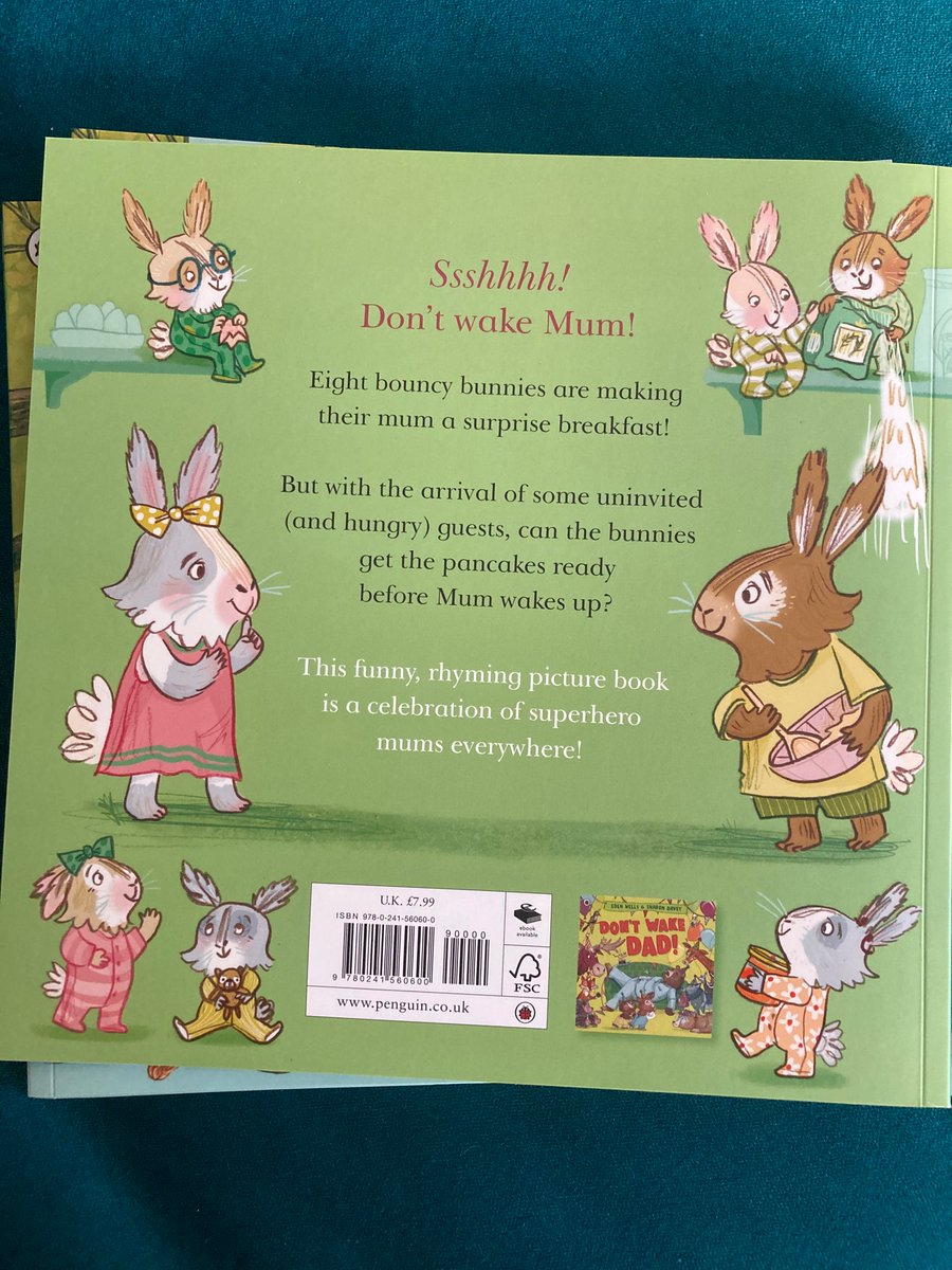 Don’t Wake Mum! Book birthday today. Made by @ladybirdbooks with #EdenWells @Jonny_Marx and me @thecreativefox So many glorious new books out today. A huge congratulations to all those involved. I’ll to celebrating with a cup of tea and stack of pancakes 🥞☕️🐇🥳