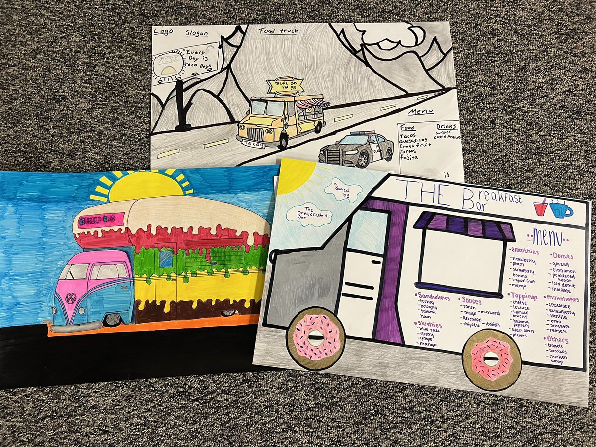 neff_allyson's tweet photo. As part of CTE month I am displaying some projects my business students have worked on. Here is a Food Truck Project we did while learning about the Entrepreneurial Process. @MHSColts @RHLSD_Colts https://t.co/gEzyW2aVpm