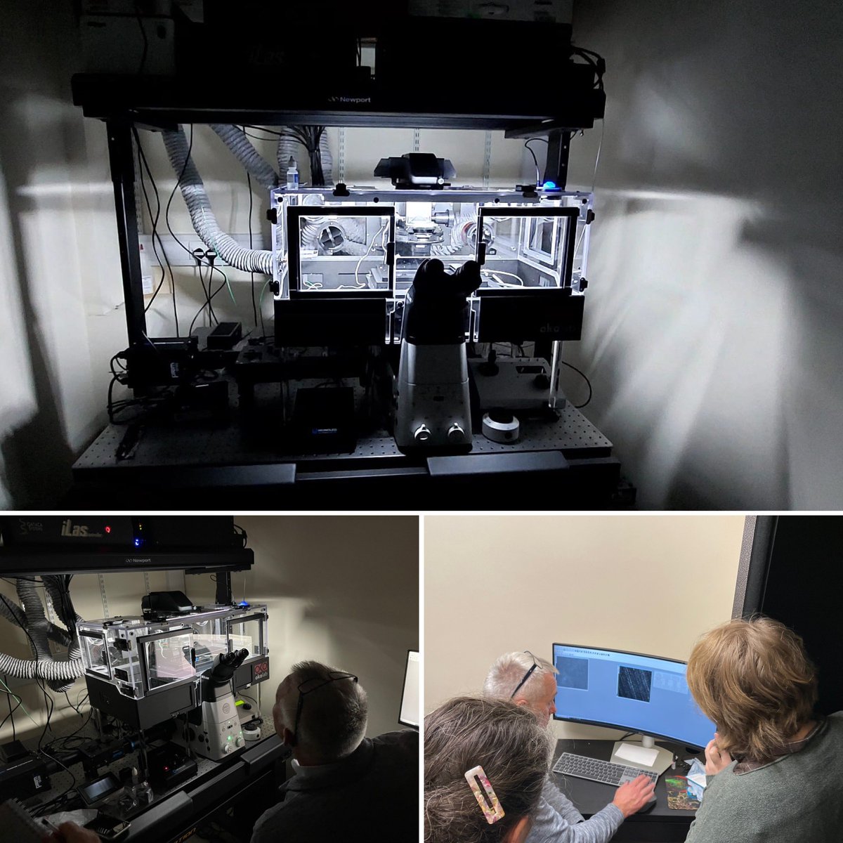 Another successful install of the @gatacasystems iLas TIRF FRAP system in combination with our @Cairn_Research OptoSplit II Bypass for single molecule localisation #singlemolecule #superresolution