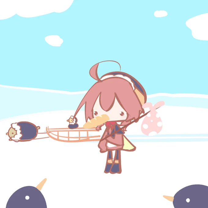 #雪テト2023 立派なクチバシでペンギン達から一目置かれるテトさん 