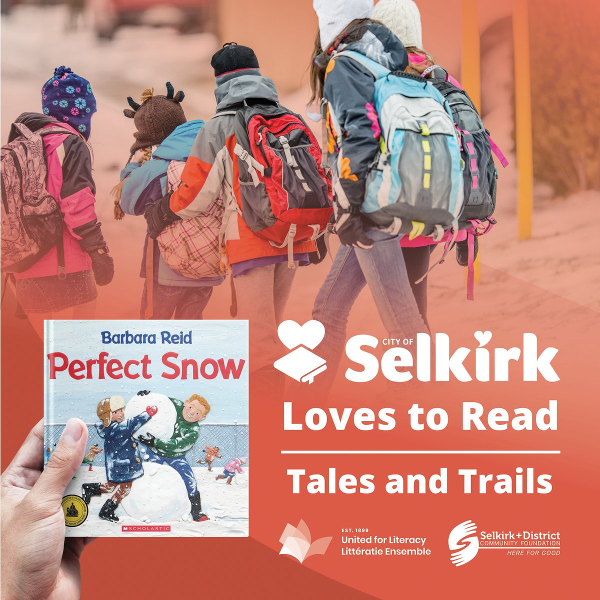 Roam down Manitoba Ave for a travelling storytime. Start at Dufresne Furniture and follow the pages of “Perfect Snow” by Barbara Reid as you walk from window to window, finishing at WishMe. 

Complete our book scavenger hunt to be entered to win a prize 👉 myselkirk.ca/selkirklovesto…