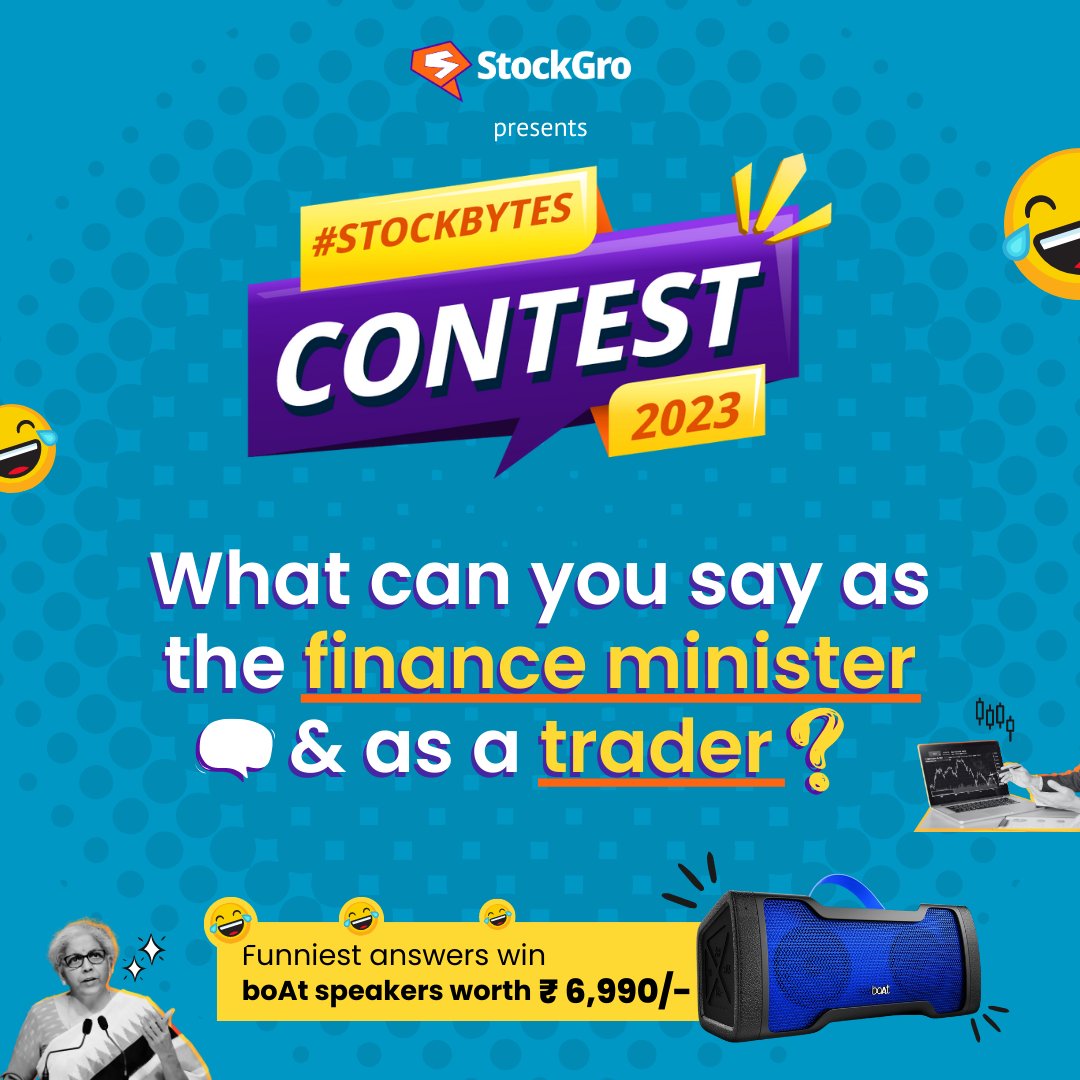 #ContestAlert: Answer & win speakers worth INR 6,999! 🤩 1. Follow @stockgro 2. Share a funny reply in the comments 3. Tag 2 friends, & challenge them to enter The funniest answers win! 3 lucky winners will be announced on 8th February 2023! Get.Set.Go. 🏃