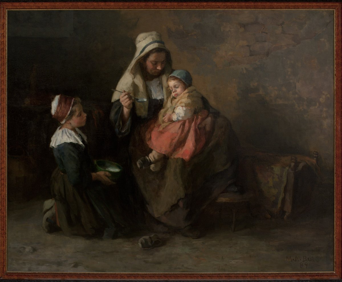 TheAGH's tweet photo. Remember to join us tomorrow at 4pm for Fridays at Four! 💻
Meet with our Docents on Zoom for a presentation and discussion to dive into the #AGHCollection.
Image: Mary A. Bell Eastlake, La petite malade. Basse-Bretagne, 1889, oil on canvas. Gift of Mr. Theodore Lande, 1988. https://t.co/A0BeBqqSgy