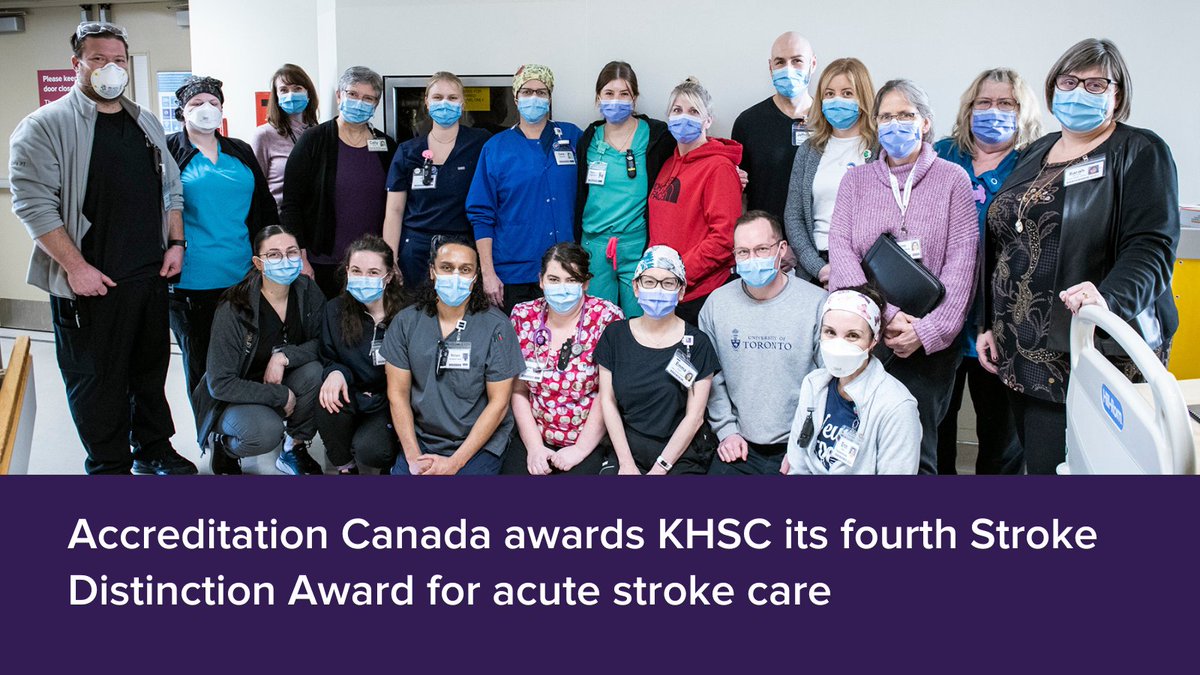 One of the surveyors commented on the hard work of the #myKHSC acute #stroke care team in #ygk to meet 100% of all 102 standards. 

“You have an excellent stroke program and patients are benefiting from this. You should be very proud.”

MORE: bit.ly/3XZPnyX