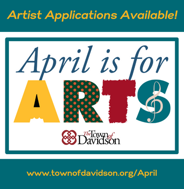 Applications are now available for April is for Arts which will take place the weekend of April 28-30. Apply by March 17 to participate in either the Gallery Crawl or Art on the Green. All the details (and registration links) are available at: townofdavidson.org/CivicAlerts.as…