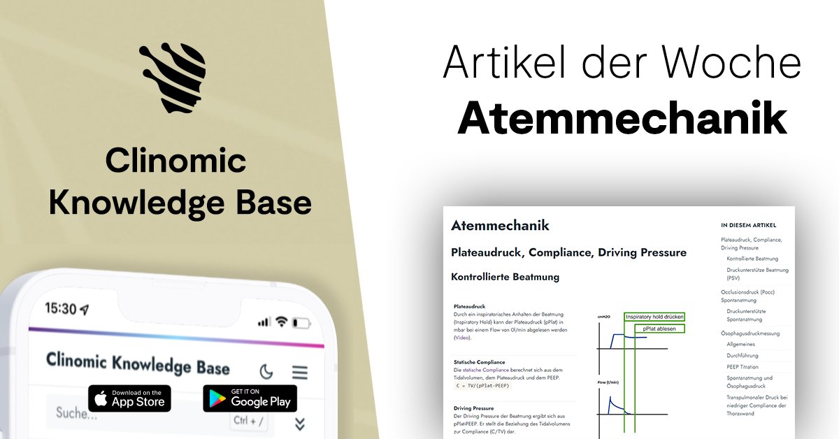 ClinomicAI's tweet photo. Die Wissensdatenbank "Clinomic Knowledge Base" enthält Leitlinien für die häufigsten Krankheitsbilder auf der Intensivstation.
Nachdem zuletzt die Lunge thematisiert wurde, bieten wir nun Informationen über die medizinische Unterstützung der #Atemtechnik: https://t.co/hkgJWR3Y7I https://t.co/C46GpHXwwF