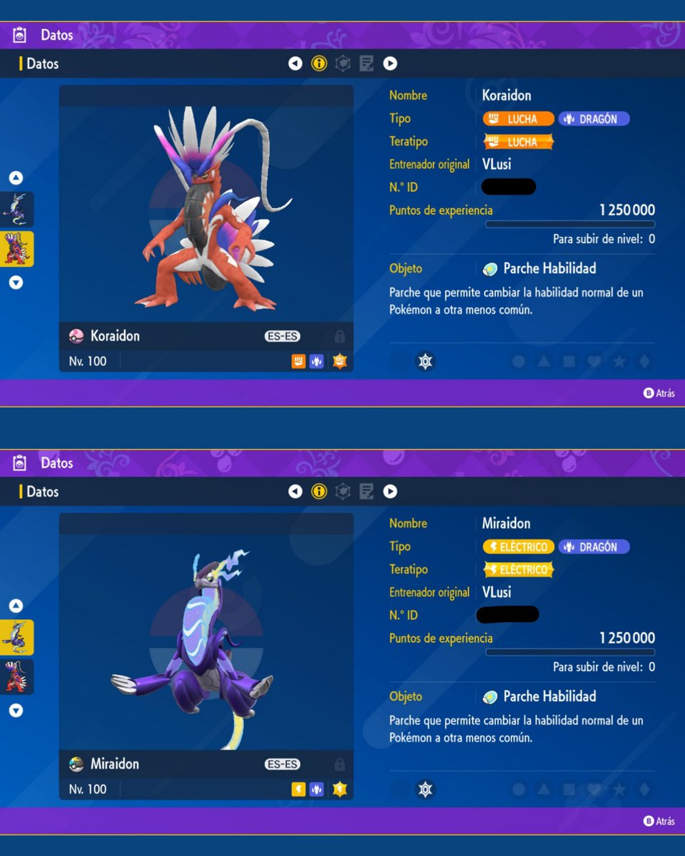 VictyLusi494's tweet photo. ✨Sorteo Pokémon Paradox Shiny✨

Requisitos: RT + ❤️

1 Ganador podrá elegir entre el Set de Escarlata o Púrpura y 1 Legendario🎁

Termina Sábado 4⏳

Suerte💕 https://t.co/34ROrwuPZW