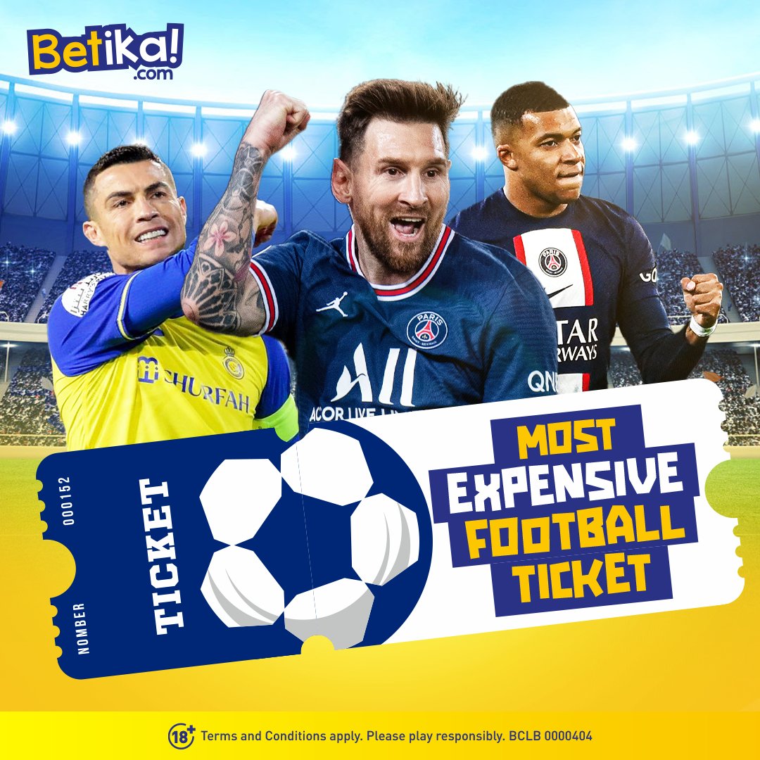 betikaKe's tweet image. 𝐃𝐈𝐃 𝐘𝐎𝐔 𝐊𝐍𝐎𝐖?

The most expensive football ticket ever to be sold was $2.6 Million🤯🤯 yaani pesa otas! Hii ili-buyiwa juzi by a Saudi businessman kwa ile game ya PSG vs Al-Nassr/Al Hilal.

Wewe the most unaweza lipia ticko ya game ni how much? #NiSeasonYako
