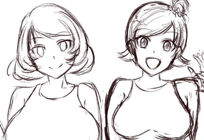 描いています。おhanaちゃんが今の描き方になってから描くのが難しくなって何度も修正しては描いています 