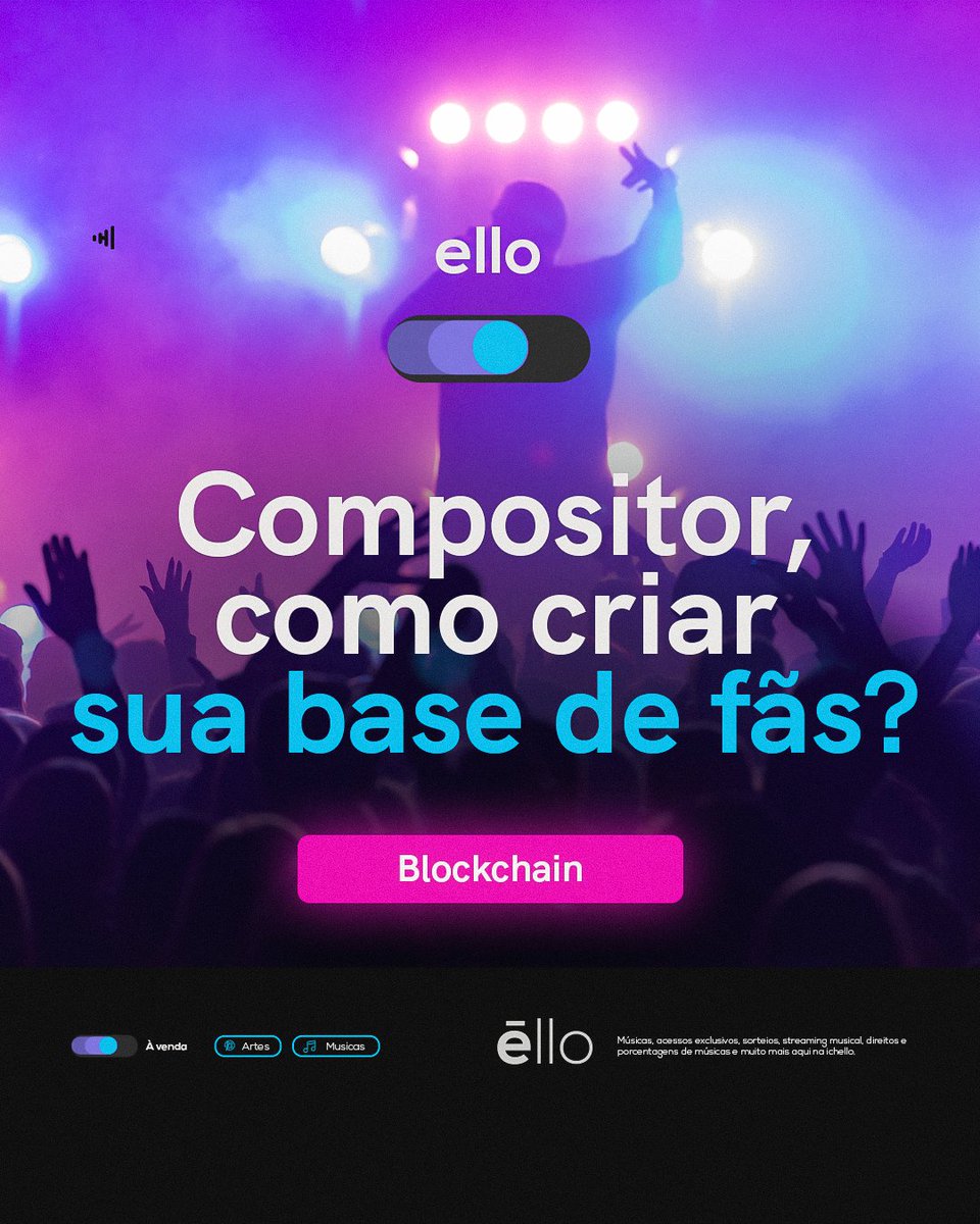 Ichelloarts's tweet photo. Você pode mostrar sua música ao mundo e começar a captar a sua base de fãs, mas antes, é preciso registrá-la, pois as chances de você ser plagiado são altas. 

Você pode usar a tecnologia Blockchain. Um grande livro de registros que protege inúmeros artistas pelo mundo. https://t.co/1PvidO5NET