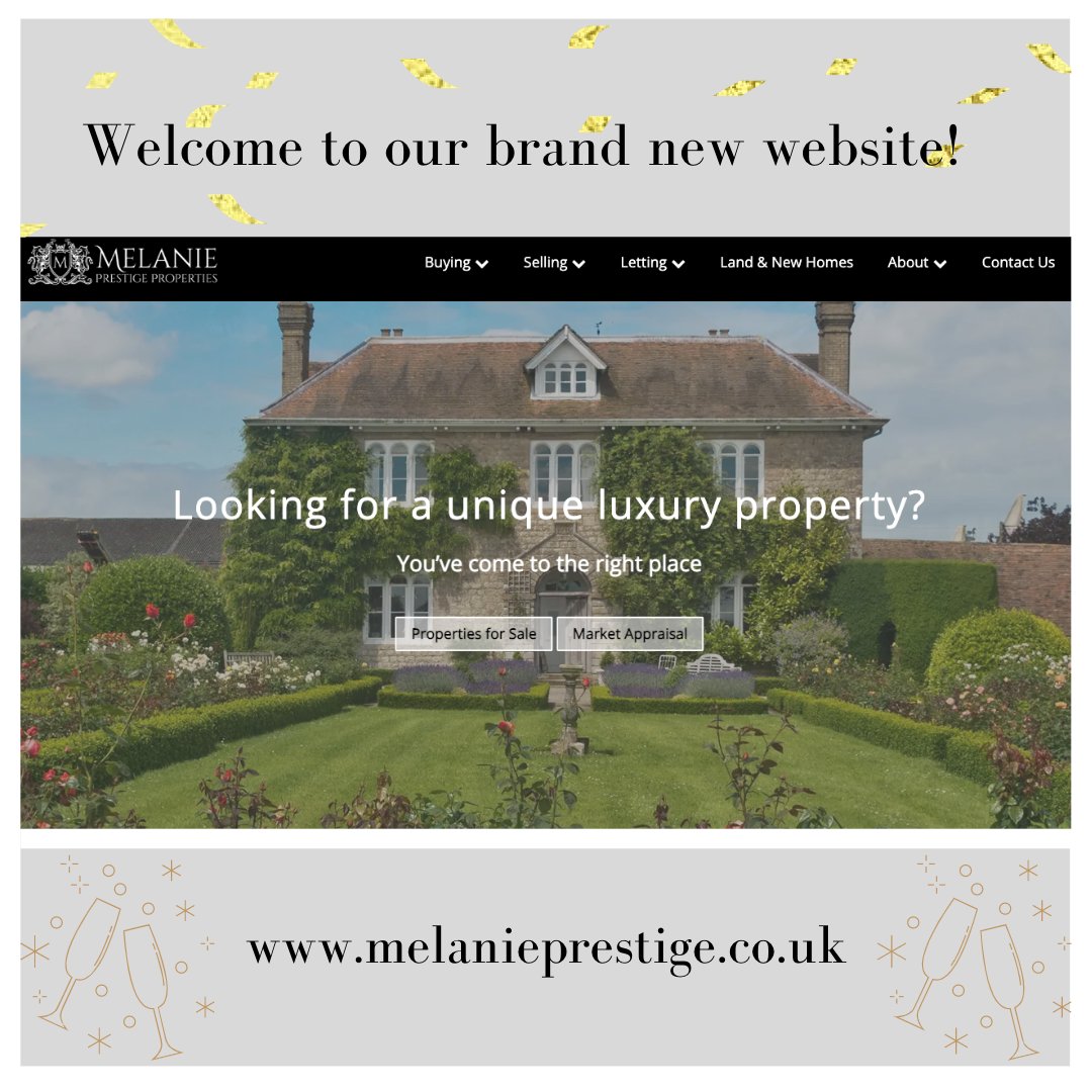 We have been having a new website designed and we are so happy that it's gone live today! melanieprestige.co.uk #estateagentsoftwitter #Norwich #Norfolk #SellingHouses #NorfolkLife #uniquehomes #luxuryproperties