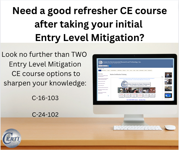 Need a good review course for Radon Mitigation? ✅Check out TWO popular CERTI course offerings: C-16-103 &amp; C-24-102!
#certi #radon #radontraining
"certi.us/cms/component/…
certi.us/cms/component/…"