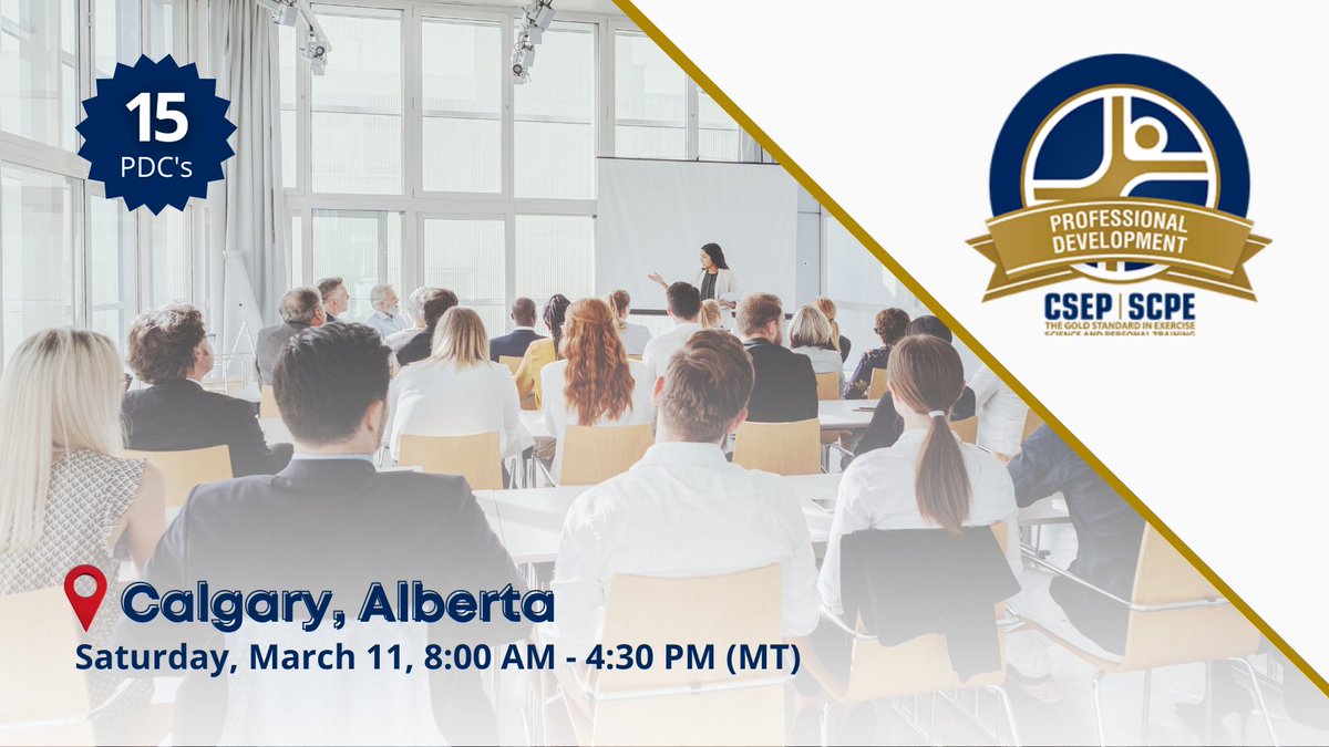csep_scpe's tweet photo. CSEP PD Days are back and we're heading to #Calgary #yyc! Join us for a day filled with topics related to the application of #ExercisePhysiology &amp; #PersonalTraining strategies across age, sport &amp; clinical conditions📚

Spots are limited!🎟️ https://t.co/az2I0OgP04 https://t.co/MvgYYRn0O9