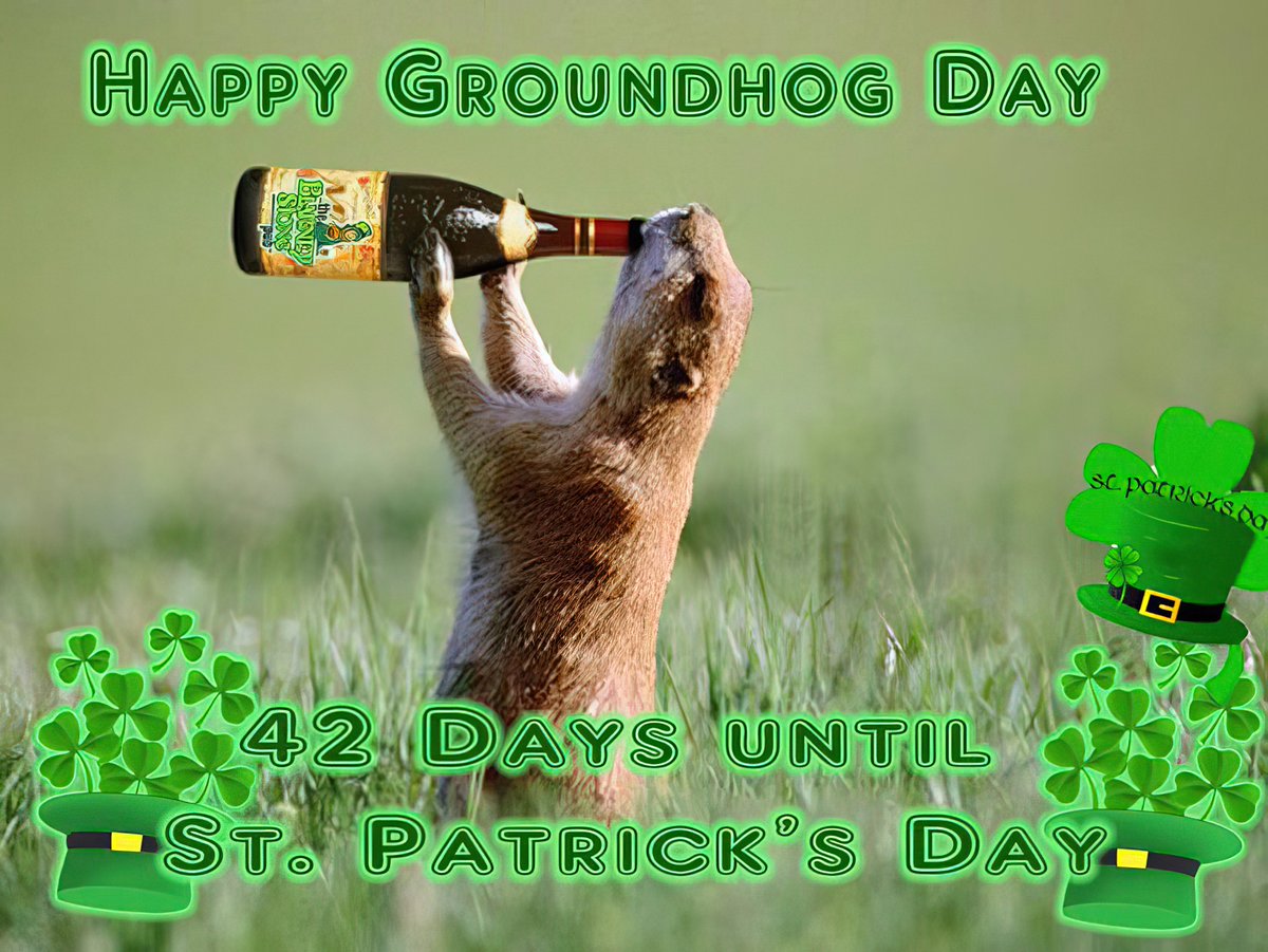 BlarneyStonePub (@BlarneyStonePub) on Twitter photo 2023-02-02 14:18:04 It's Pubruary 2, 2023 Groundhog Day and it's 42 more days until St. Patrick's Day ☘️☘️☘️ Corned Beef & Cabbage, Fish & Chips, Guinness, Green Beer, Bagpipes, Just plain FUN...☘️☘️☘️☘️☘️ #blarneystonepub #Pubruary #berkleymichigan It's Pubruary 2, 2023 Groundhog Day and it's 42 more days until St. Patrick's Day ☘️☘️☘️ Corned Beef & Cabbage, Fish & Chips, Guinness, Green Beer, Bagpipes, Just plain FUN...☘️☘️☘️☘️☘️ #blarneystonepub #Pubruary #berkleymichigan