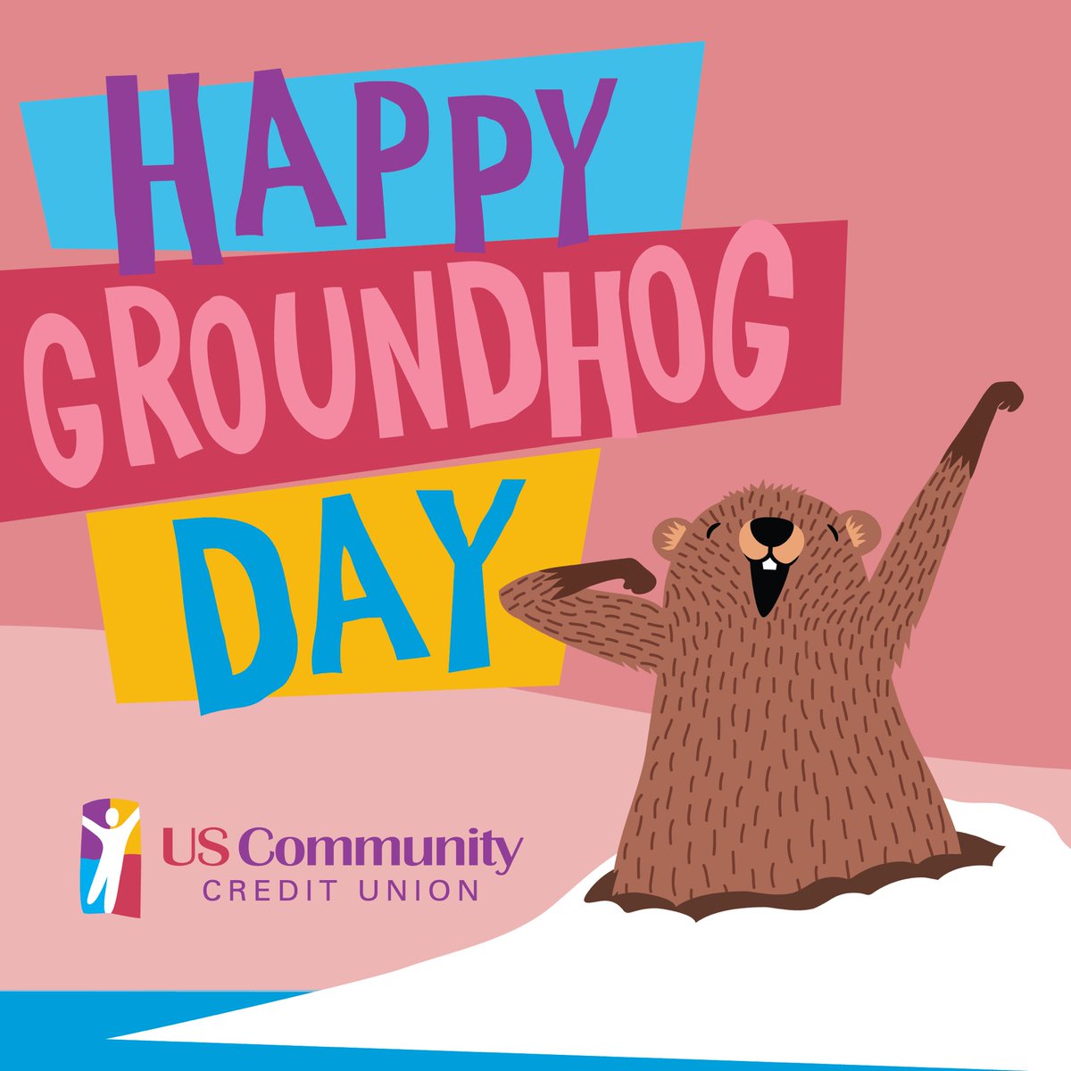 USCommunityCU's tweet image. Happy Groundhog Day from US! Drum roll please ... Punxsutawney Phil saw his shadow this morning! His shadow predicts 6 more weeks of winter. With the icy winter weather we have encountered this week are we surprised? #GroundhogDay #GroundhogDay2023 #PunxsutawneyPhil