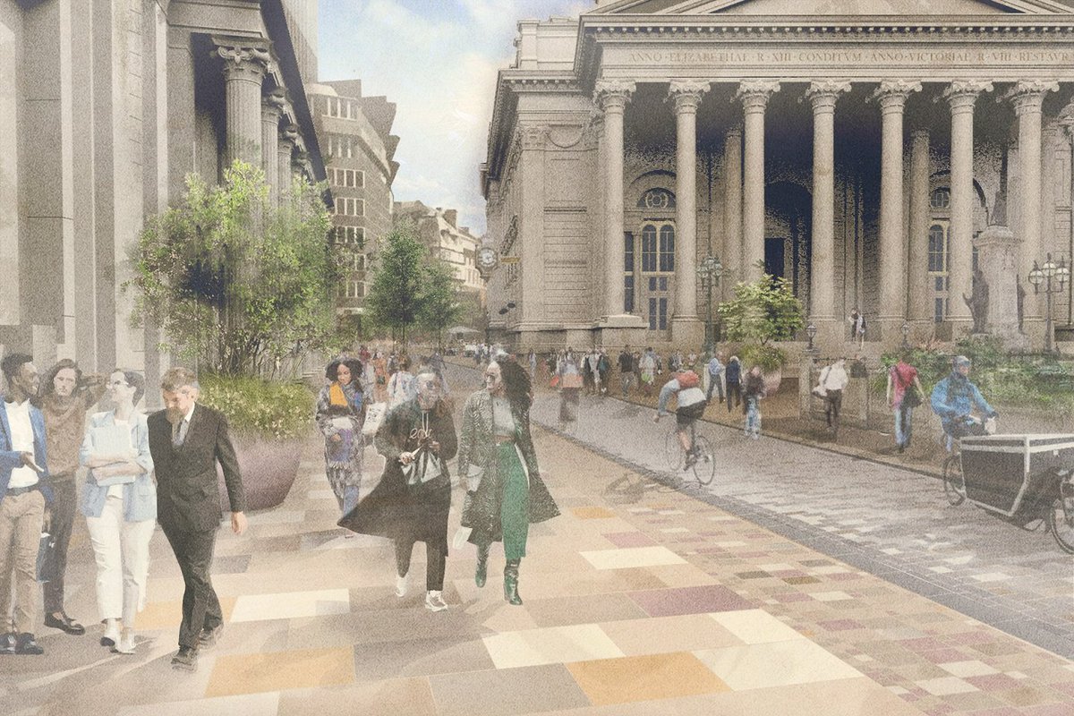 cityoflondon's tweet image. Changes are on the way at #BankJunction from 13 Feb, as the next phase of the #AllChangeAtBank scheme begins. Queen Victoria St will permanently close to motor vehicles at its northern end, with a temp westbound one-way system in Mansion House St. More: bit.ly/3WY9s7u