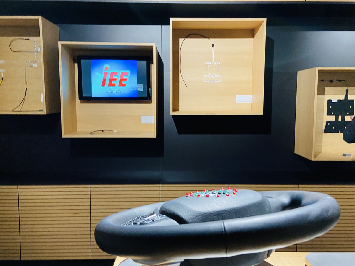 iee_sensing's tweet image. Here we are in our #Innovation Room (Bissen HQ), explaining to journalists our Hands-Off Detection system in the context of #automated driving. Our #sensors are made in #Luxembourg, but go into #cars worldwide. Our #technology has no boundaries.