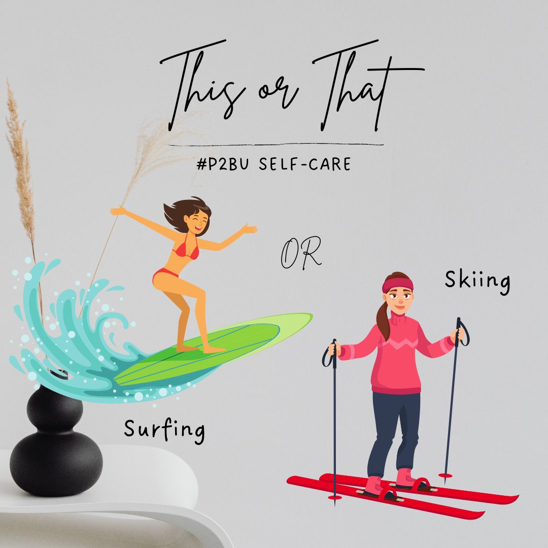 This or that Thursday - P2BU Self-Care Edition! 
What do you think? #p2bu #thisorthatthursday #selfcare