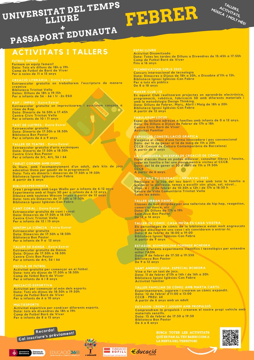EscMaquinista's tweet photo. Ja tenim el cartell del #PassaportEdunauta i la #UTLL de Febrer. Activitats per triar i remenar! https://t.co/4LJpdydNBg