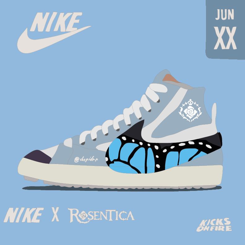 Chepidrr's tweet photo. What would a @nikestore and @Rosentica collaboration look like 👟

Hope you will notice me💕

#Rosenticaニ次創作 #Rosentica https://t.co/vZPxm2512Q