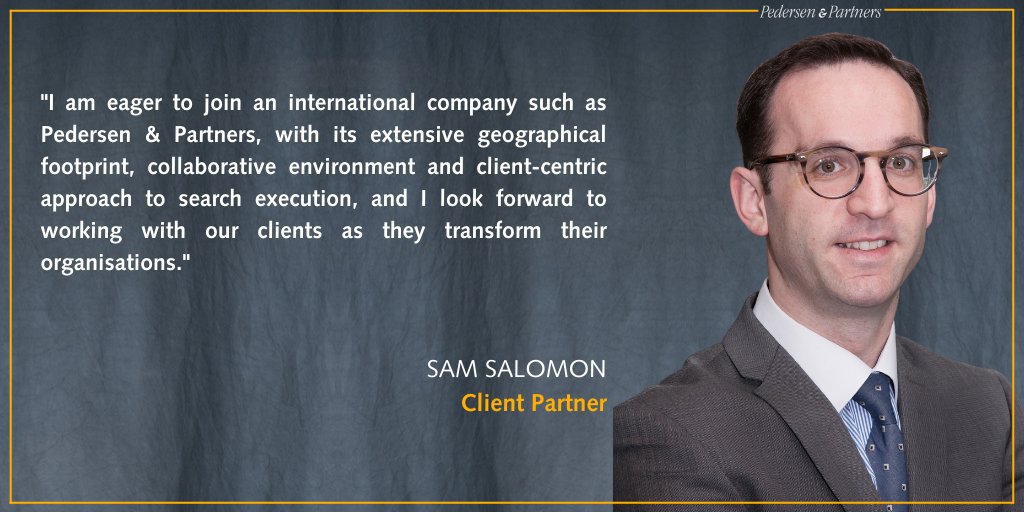 Pedersenptnrs's tweet photo. #Pedersenptnrs welcomes Sam Salomon as a Client Partner in #London. In his new role, Mr. Salomon will focus on leading and executing #ExecutiveSearch mandates within the #LifeSciences &amp; #Healthcare sector. https://t.co/uzJXX7lEz9