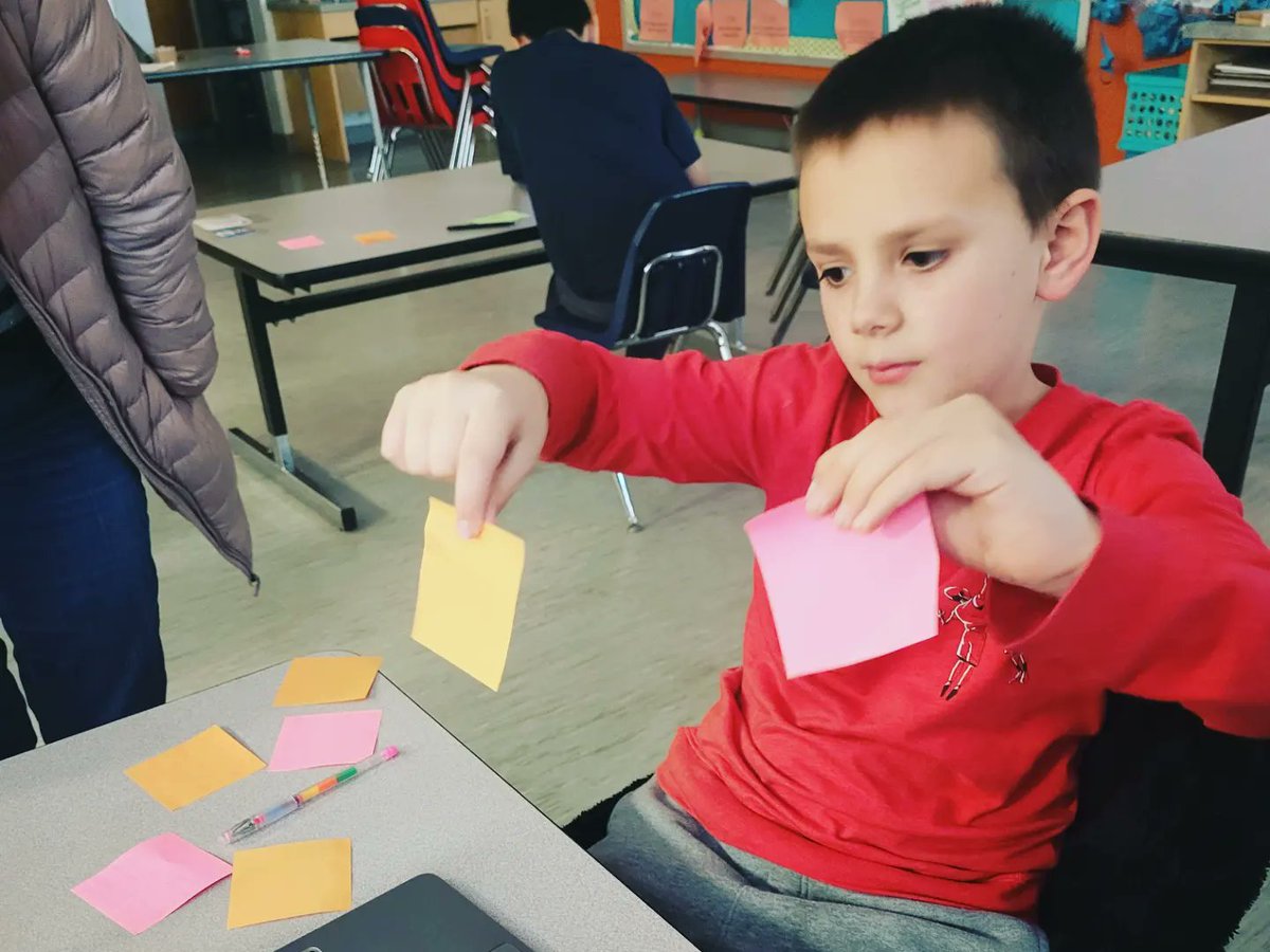 These Computer Scientists had the opportunity to view one another's projects and provide feedback regarding their animation story and code via post-its🔥🙌💻