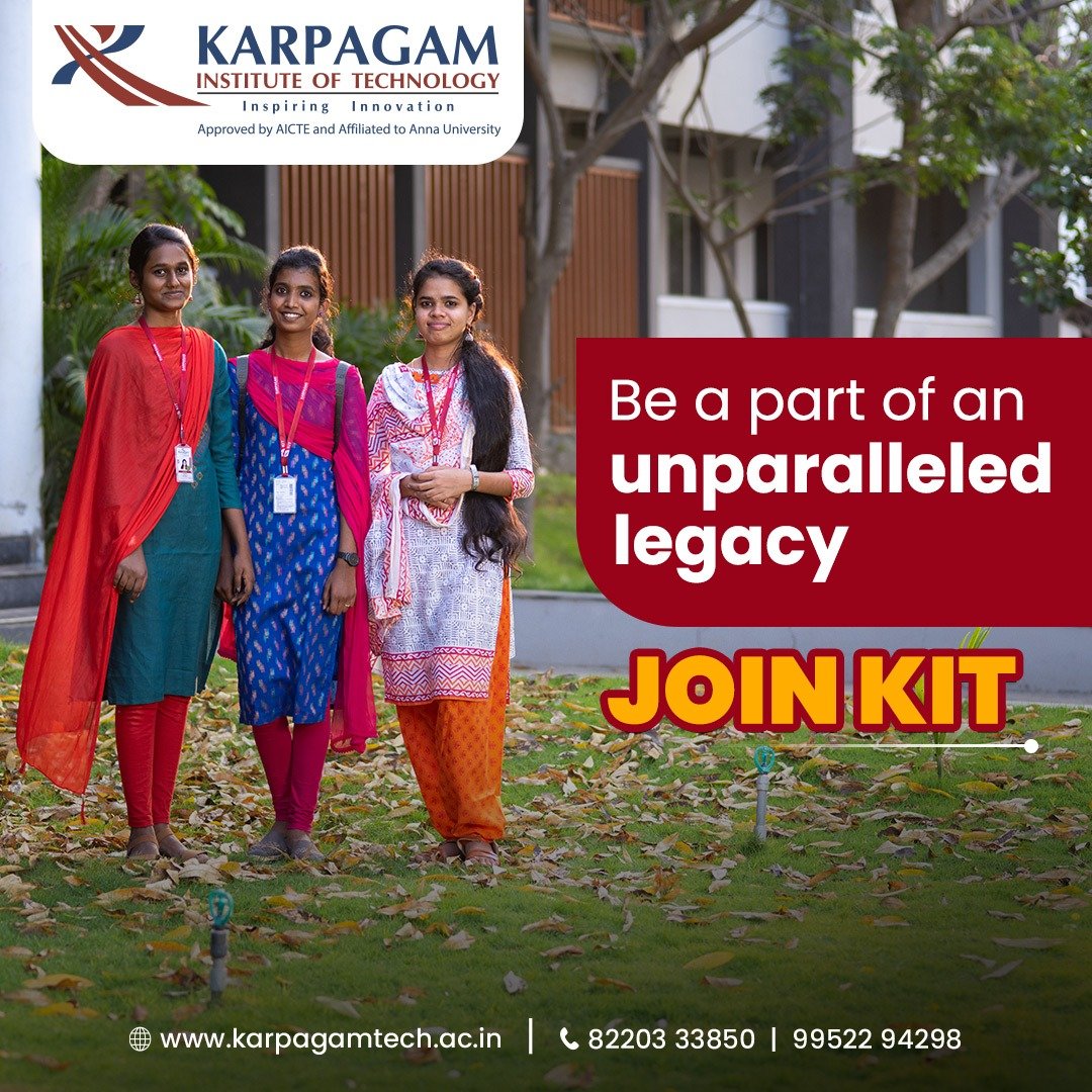 wekitizens's tweet photo. Karpagam Institute of Technology is one of the top-notch Engineering Colleges that focus on the holistic development of students. Gain the skills, get widespread exposure, and join the vast alumni network &amp; gain corporate knowledge. 

#ExcellentInfrastructure #collegeadmissions https://t.co/fGDJjSVqUh
