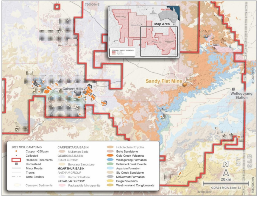 NT_Minerals's tweet photo. 📷 2022 Soil Sampling Results at 100%-owned #RedbankProject (Cu > 250ppm)

Read our recent announcement: https://t.co/9m2JxB7tTZ $NTM $NTM.ax #copper #exploration #ASX https://t.co/GpdNzeYRYA