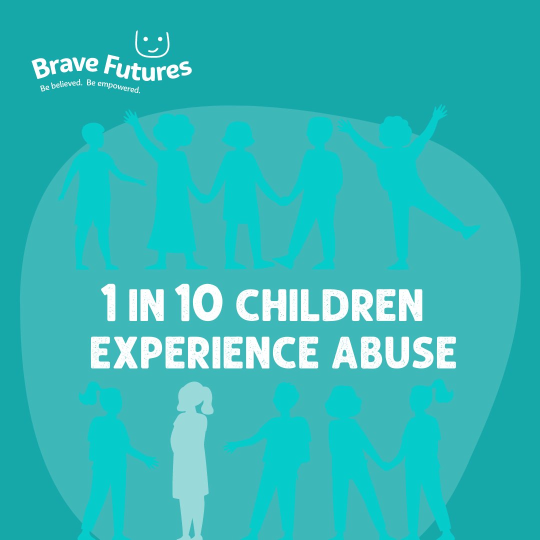 1 in 10 children will experience sexual abuse. We know this figure is much higher in reality. Sadly young people are either to scared to speak out or they don't know that what is happening to them isn't ok. bravefutures.org