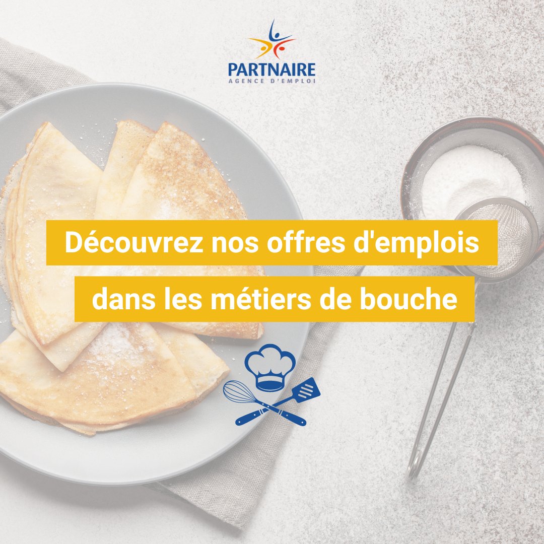 PartnaireLUX's tweet photo. 🥞 La #chandeleur est l'occasion idéale pour faire des crêpes et se réunir en famille ou entre amis. 

Chez #Partnaire, nous célébrons également cette occasion en vous offrant des offres d'emplois dans les métiers de bouche 👉 https://t.co/V23zjpdDNt

#Intérim #Emploi #Travail https://t.co/so4s8GqbdL