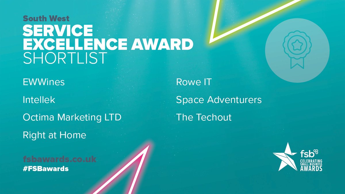 Ruth Lambert (@fsbsomandwilts) on Twitter photo Well done to our finalists in #FSBawards #SouthWest in the service excellence category!! <a href="/EWWines/">Ellis Wharton Wines</a> #Intellek #OctimaMarketing #RightatHome #RoweIT #SpaceAdventurers <a href="/thetechout/">thetechout</a> 🏆🏅👍 see you on 1 March! Well done to our finalists in #FSBawards #SouthWest in the service excellence category!! <a href="/EWWines/">Ellis Wharton Wines</a> #Intellek #OctimaMarketing #RightatHome #RoweIT #SpaceAdventurers <a href="/thetechout/">thetechout</a> 🏆🏅👍 see you on 1 March!