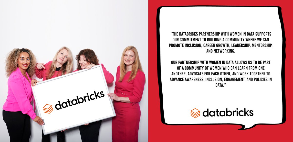 Women_In_Data's tweet photo. Learn from the best...📖️ | 2023 Flagship Education Partner @databricks 

Don't miss the opportunity to join them &amp; enter our ballot now https://t.co/4hzCwphPpH

#WomenInData #WomanInData #WomenInTech #WomanInTech #Databricks https://t.co/xC86z9e9aD