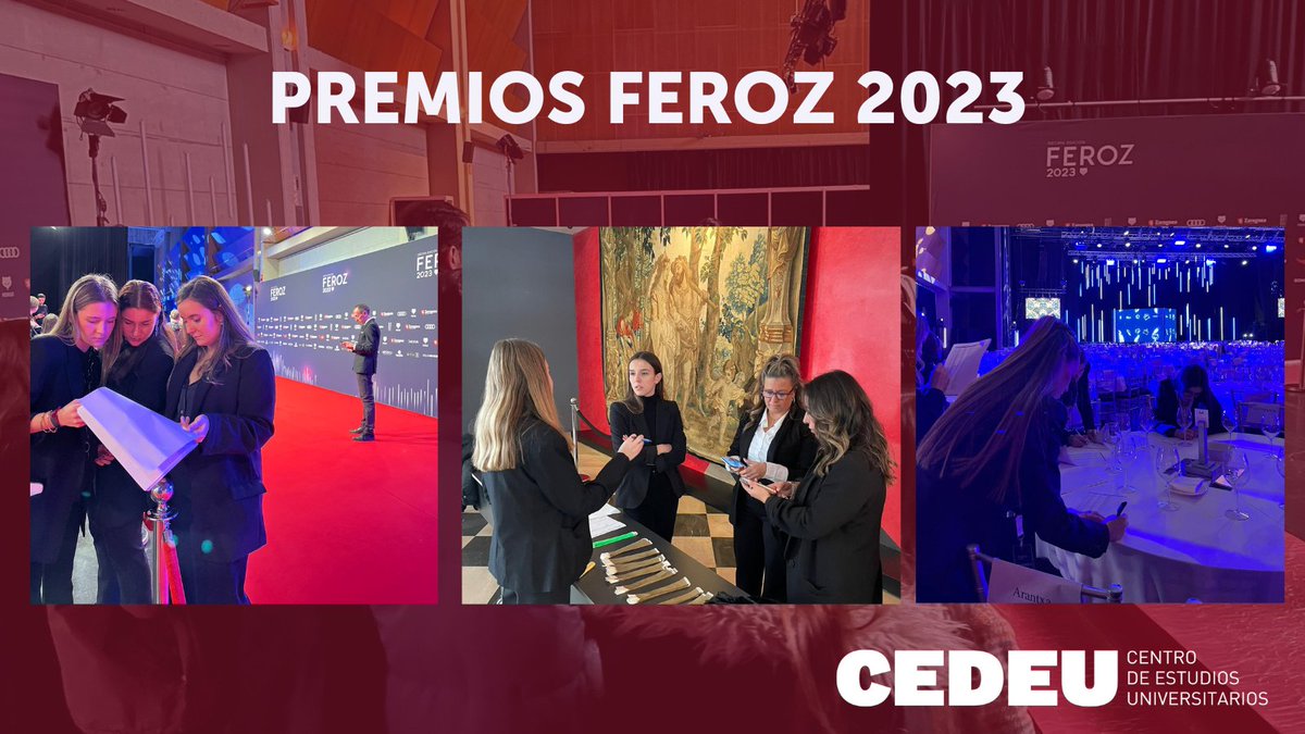 CEDEUoficial's tweet photo. 😆Nuestros #alumnos de #protocolo tuvieron el placer de organizar la gala de los @PremiosFeroz .😆
🥰Agradecer a @isemcospain por darles esta oportunidad🥰
#galaferoz23 #alumnos #ActivaTuTalento #ActivaTuFuturo #CEDEU https://t.co/6g9MiQmE1C