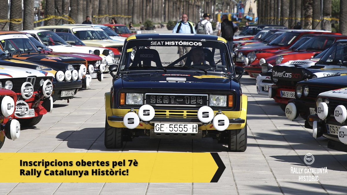 RallyCatalunya_'s tweet photo. ‼️INSCRIPCIONS OBERTES‼️

📝 Ja us podeu inscriure pel 7️⃣è #RallyCatalunyaHistòric!
📆 14 i 15 d'abril
🛣️ 150 km cronometrats en carretera tancada
3️⃣ categories: regularitat, RS i legend
📍 amb base a @visitsalou i parc tancat al Passeig Marítim

🔗 https://t.co/ICQt9Lh82L https://t.co/iA2IRuMnXj