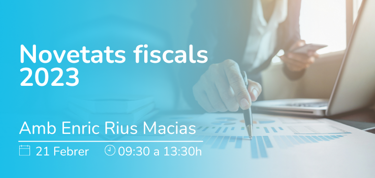 cecotformacio's tweet photo. Vine a aprofundir en les novetats legislatives que afecten la normativa fiscal per l'exercici 2023, amb un seguiment de tota la normativa que s'ha anat creant des de meitat de l'any 2022 fins ara.

📅 21 febrer
👉 https://t.co/WODuOmZbtL

@enricriusm #novetats #fiscals #normativa https://t.co/tTbqePtJMO