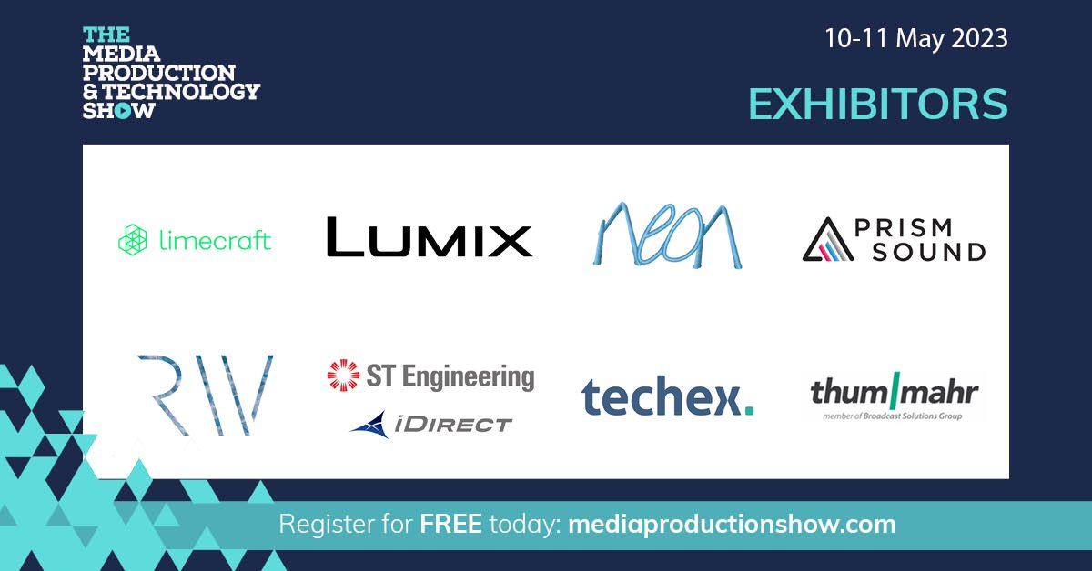 mpts_london's tweet photo. Meet more of our new January exhibitors joining us at #MPTS2023: @Limecraft, @LumixUK, @NeonBroadcast, @prismsound, River Wey Studios, @iDirect, @TechexUK and Thum + Mahr.
Your opportunity to join the UK’s biggest marketplace for the industry, enquire now: https://t.co/Alz7fNLRoS https://t.co/ElptzfvHGV