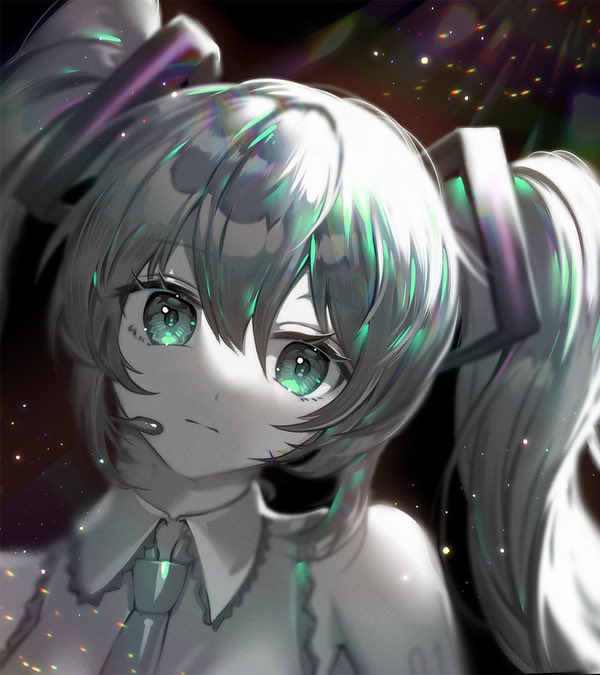 初音ミク 「このあたりかな #ツインテールの日 」|構造飾(かざる) @お仕事募集中のイラスト