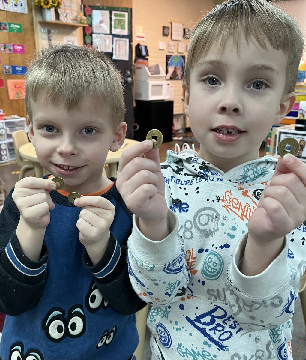CheriZweng's tweet photo. Lunar New Year 2023 Part 2! DK students learned about cultural traditions and food while studying the Lunar New Year! The gold coins for good luck, the importance of the color red, how to use chopsticks, fortune cookies, and the importance of the dragon.@mylsps @lunarnewyear https://t.co/KGdtVRpArI