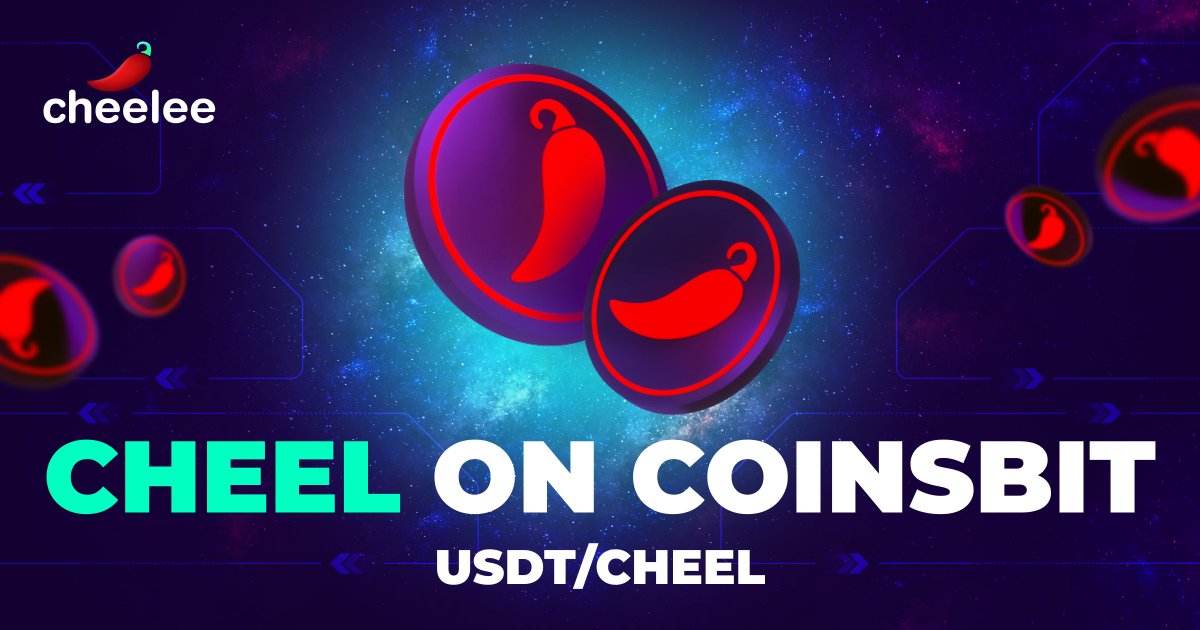 We did it! $CHEEL is live on the <a href="/c0insbit/">Coinsbit</a> exchange and it's a real deal! 🌶️

$CHEEL is a governance token that allows you to upgrade NFT glasses and vote on new features for the app!

Token started strong, but more ahead! 😎

Magic awaits here: coinsbit.io/trade_classic/…